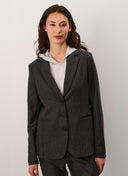 Blazer | Jersey Wool Blend | Woky | Antra/Black Stripe