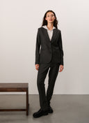 Blazer | Jersey Wool Blend | Woky | Antra/Black Stripe