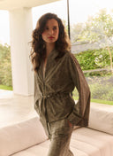 Jacket | Regular Travel Print | Sango | Dusky Green Structure