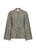 Jacket | Regular Travel Print | Sango | Dusky Green Structure - shop_name