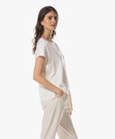 Knits | Linen Cotton Rec. Pol. | Yunea | white linen