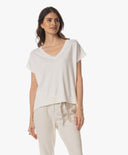 Knits | Linen Cotton Rec. Pol. | Yunea | white linen