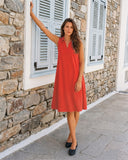 Dress | Regular Travel | Lyame | Poppy Red