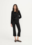 Pants | Cropped Flare | Travel jersey | Kaya | Deep Black - shop_name