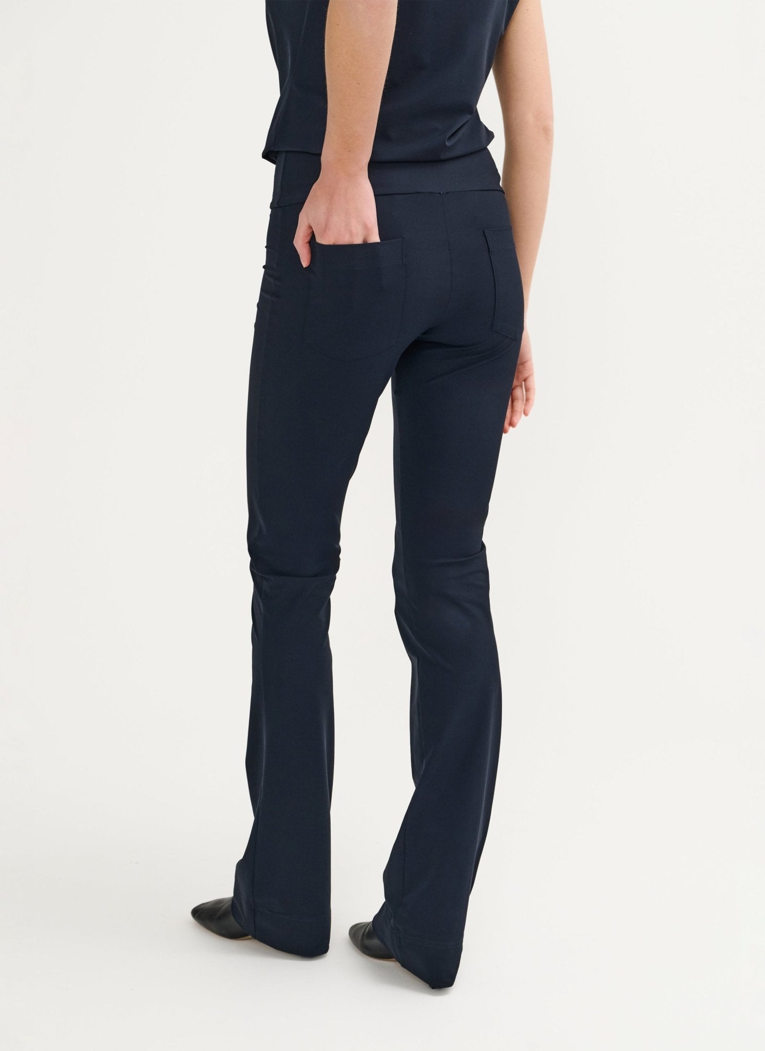 FYAE PANEL PANTS ブラック/ネイビー サイズM Flared | Pants | Heavy Travel | Zaya | Black Blue | Japan TKY