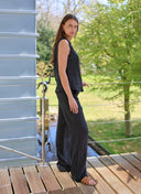 Pants | Linen | Hirsako | Black linen