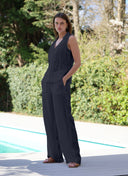 Pants | Linen | Hirsako | Navy linen