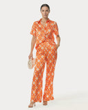 Pants | Polyester Satin Stretch | Taky | Sunburst bubbles