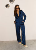 Pants | Heavy Satin Stretch | Kawase | Blue Night