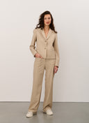 Pants | Heavy Travel Print | Kokoro dessin | Café Latte Herringbone