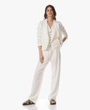 Pants | Linen Viscose Structure | Rieka | soft white - shop_name