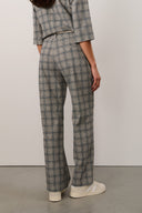Pants | Travel Jersey | Masami Dessin | Grey/ Blue Check