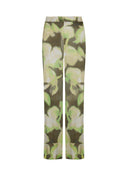 Pants | Satin Viscose Dessin | Sataky Dessin | Fluor Flower