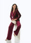 Broek | Velour Tencel | Kona Long Velvet | Wine Red Velvet