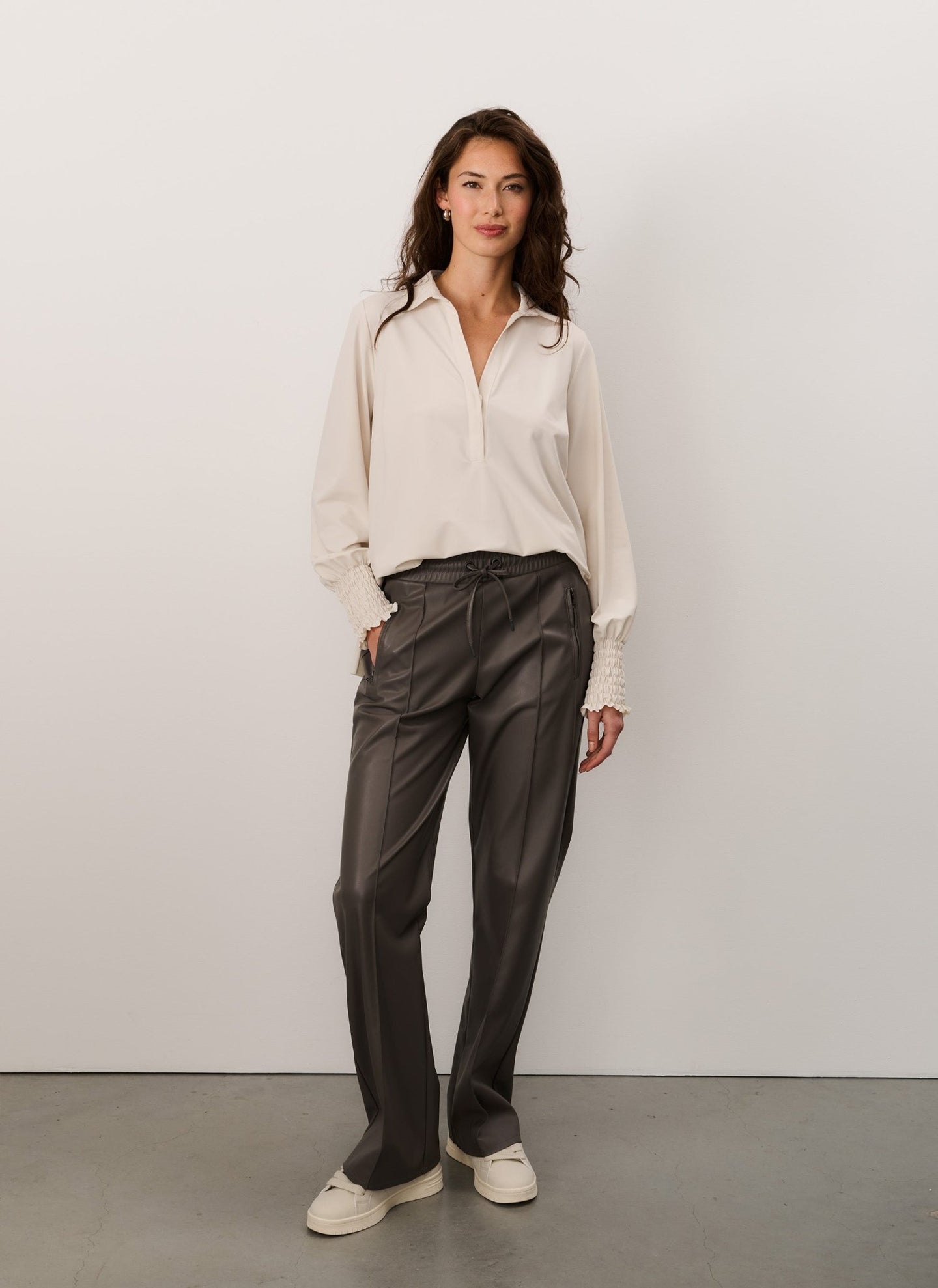 Leather Chair Faux Leather Paper Bag Pants Clothing Grey Faux