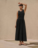 Jurk | Cotton Stretch | Piyori | Deep Black