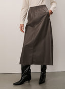 Skirt | Vegan Leather | Konomi | Dark Grey