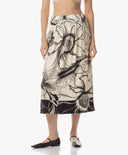 Rock | Satin Viscose Dessin | Panuki Dessin | Ink Blossom