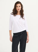 Leichtes Reise-Jersey-T-Shirt | Nariko | weiß