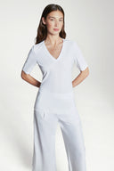 V-Neck | T-Shirt | Travel Jersey | Lyo | White
