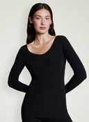 Langarm | Top | Wendbar | Reisetrikot | Tiyo | tiefschwarz