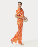 Pants | Polyester Satin Stretch | Taky | Sunburst bubbles