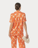 Tops | Polyester Satin Stretch | Baylo | Sunburst bubbles