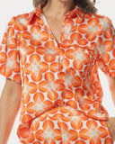 Tops | Polyester Satin Stretch | Baylo | Sunburst bubbles