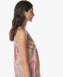 Top | Viscose Polyester | Wakaba Dessin | pinstripe petal