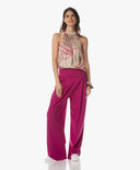 Top | Viscose Polyester | Wakaba Dessin | pinstripe petal