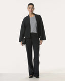 Top | Rib Light Travel | Nariko Diagonal Stripe | diagonal stripe black