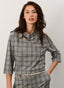 Top | Regular Travel Print | Wasan Print | Grey/ Blue Check