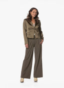 Blazer | Heavy Satin Stretch | Zofi | Olive Satin