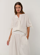 Blouse | 100% Cotton | Hideka | Off-white | Japan TKY