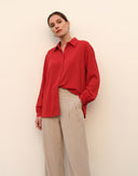 Blouse | Recycled Light Travel | Iwai | Spicy Red