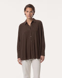 Bluse | Recycled Light-Travelqualität | Milly | Brown