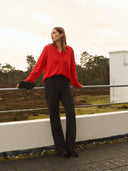 Bluse | Recycled Regular-Travelqualität | Mikuya | Spicy Red