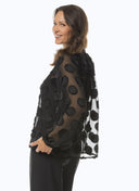 Blouse | Viscose Polyester | Tankuya | Black Dot