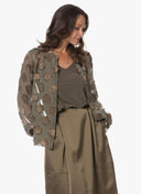 Blouse | Viscose Polyester | Tankuya | Olive Dot