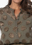 Blouse | Viscose Polyester | Tankuya | Olive Dot