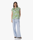 Blouse | Cotton | Kayo Dessin | leaves