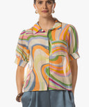 Bluse | Cotton Silk | Daiya | Sunset Waves