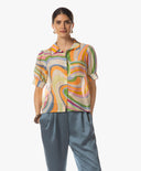 Bluse | Cotton Silk | Daiya | Sunset Waves