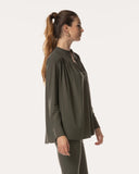 Bluse | Light-Travelqualität | Mykas | Olive Night