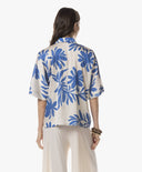 Blouse | Polyester Satin Stretch | Aratani Dessin | Ocean Bloom - shop_name