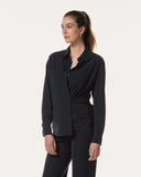 Bluse | Recycled Regular-Travelqualität | Rikuna | Black-Blue