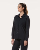 Bluse | Recycled Regular-Travelqualität | Rikuna | Black-Blue