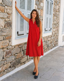 Dress | Regular Travel | Lyame | Poppy Red