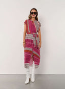 Dress | Regular Travel Print | Narumi Dessin | Multicolored Stripe | Japan TKY