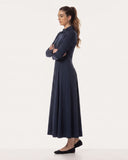 Kleid | Comfort-Travelqualität | Lujika | Black-Blue